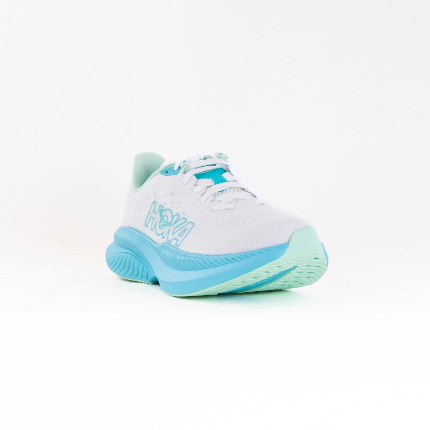 Hoka One One Hoka Mach 6 (Women's) - White/Cielo Blue 4 Hoka One One Hoka Mach 6 (Women's) - White/Cielo Blue - Image 2