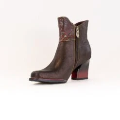 L'Artiste Zinna Bootie (Women's) - Bronze Leather Combo -Chiappetta Shoes MG 2314