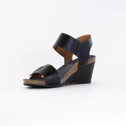 Taos Carousel 3 Wedge Sandal (Women's) - Black -Chiappetta Shoes MG 5901