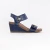 Taos Carousel 3 Wedge Sandal (Women's) - Dark Blue Leather -Chiappetta Shoes MG 5904