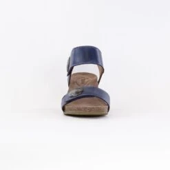 Taos Carousel 3 Wedge Sandal (Women's) - Dark Blue Leather -Chiappetta Shoes MG 5906