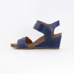 Taos Carousel 3 Wedge Sandal (Women's) - Dark Blue Leather -Chiappetta Shoes MG 5908