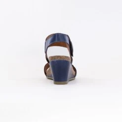 Taos Carousel 3 Wedge Sandal (Women's) - Dark Blue Leather -Chiappetta Shoes MG 5909