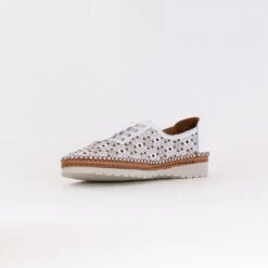 Spring Step Indi (Women's) - White Leather -Chiappetta Shoes MG 6357